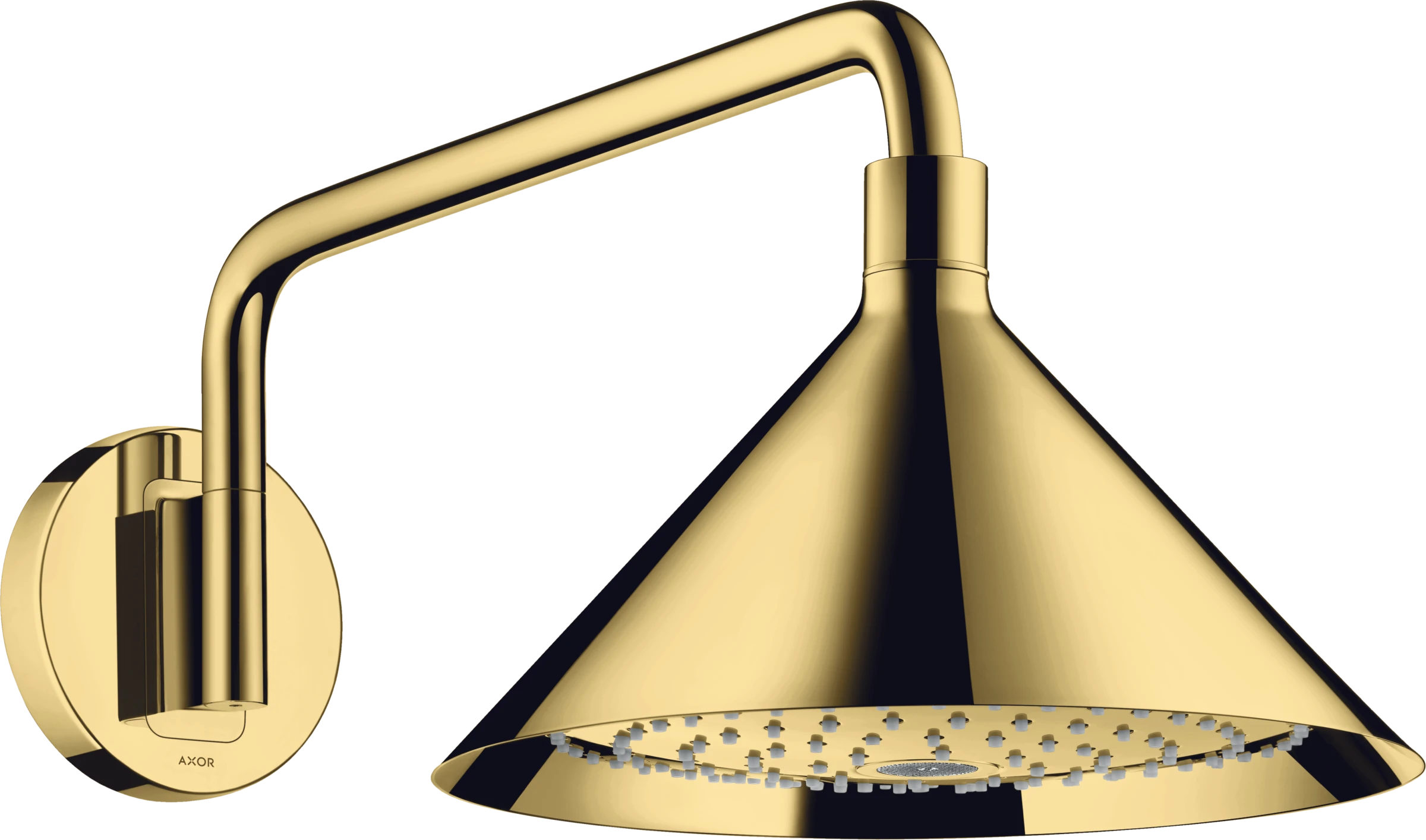 Axor Showers/front Overhead Shower 240 2jet With Shower Arm Gold Polished