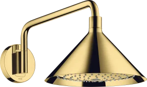 Axor Showers/front Overhead Shower 240 2jet With Shower Arm Gold Polished