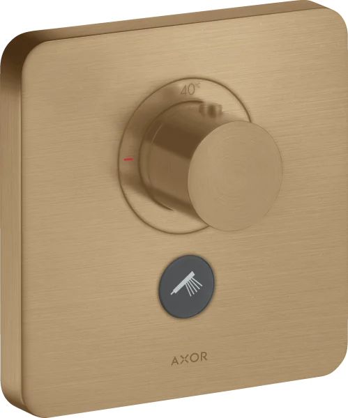 Axor Showerselect Thermostatic Mixer Highflow Softsquare For Concealed Installation For Multiple Outlets Brushed Bronze