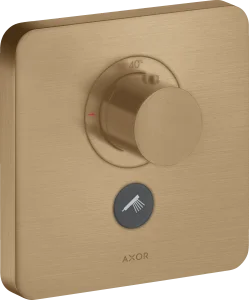 Axor Showerselect Thermostatic Mixer Highflow Softsquare For Concealed Installation For Multiple Outlets Brushed Bronze