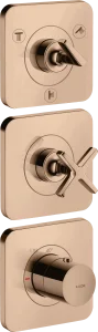 Axor Citterio E Thermostatic Module 380/120 For Concealed Installation For 3 Outlets With Escutcheons Polished Red Gold