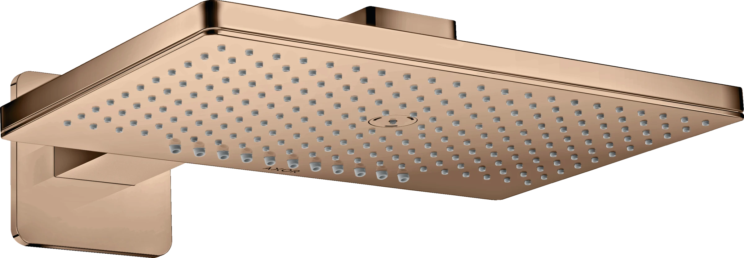 Axor Showersolutions Overhead Shower 460/300 2jet With Shower Arm And Softsquare Escutcheon Polished Red Gold