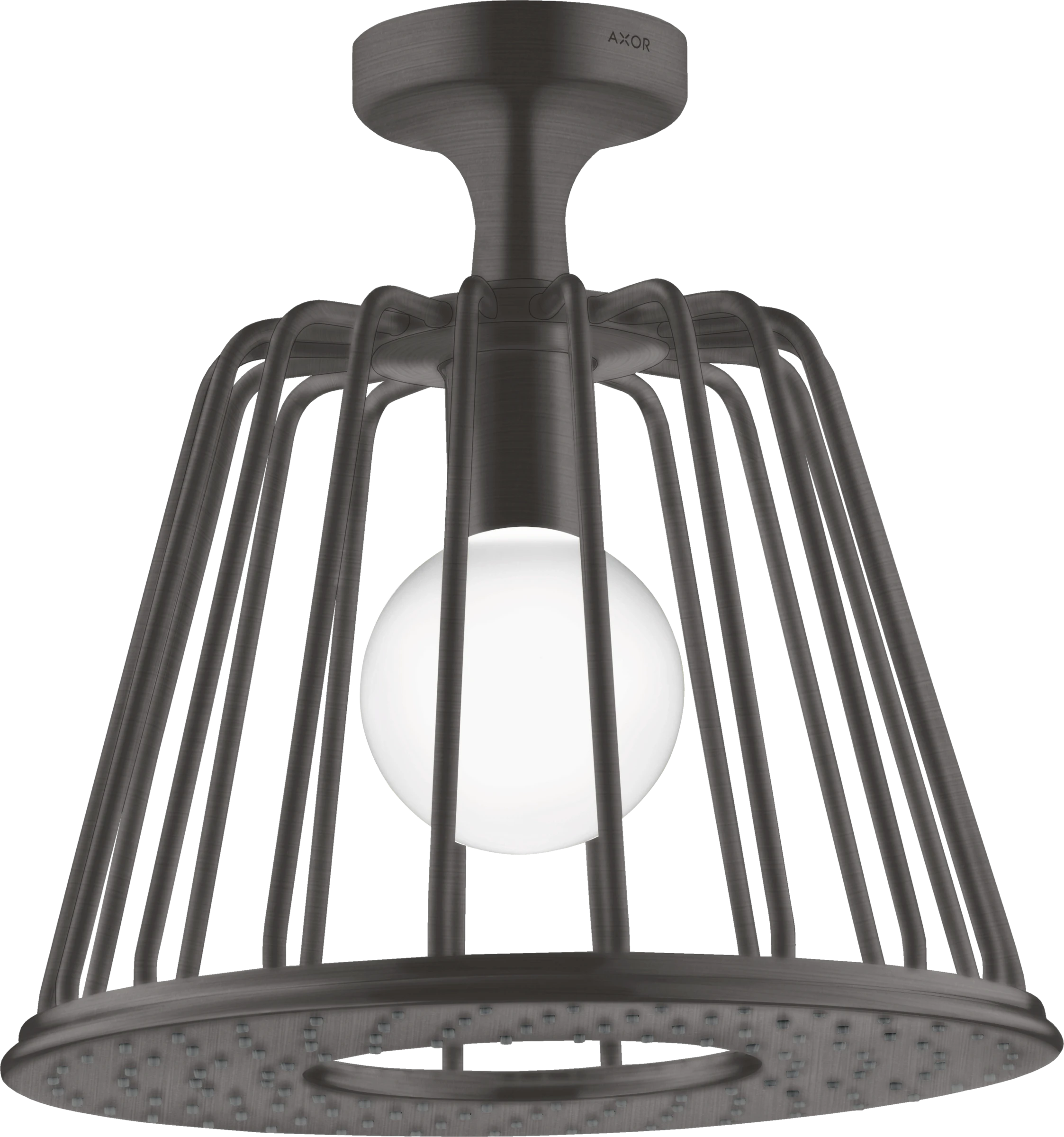 Axor Lampshower/nendo Lampshower 275 1jet With Ceiling Connector Brushed Black Chrome