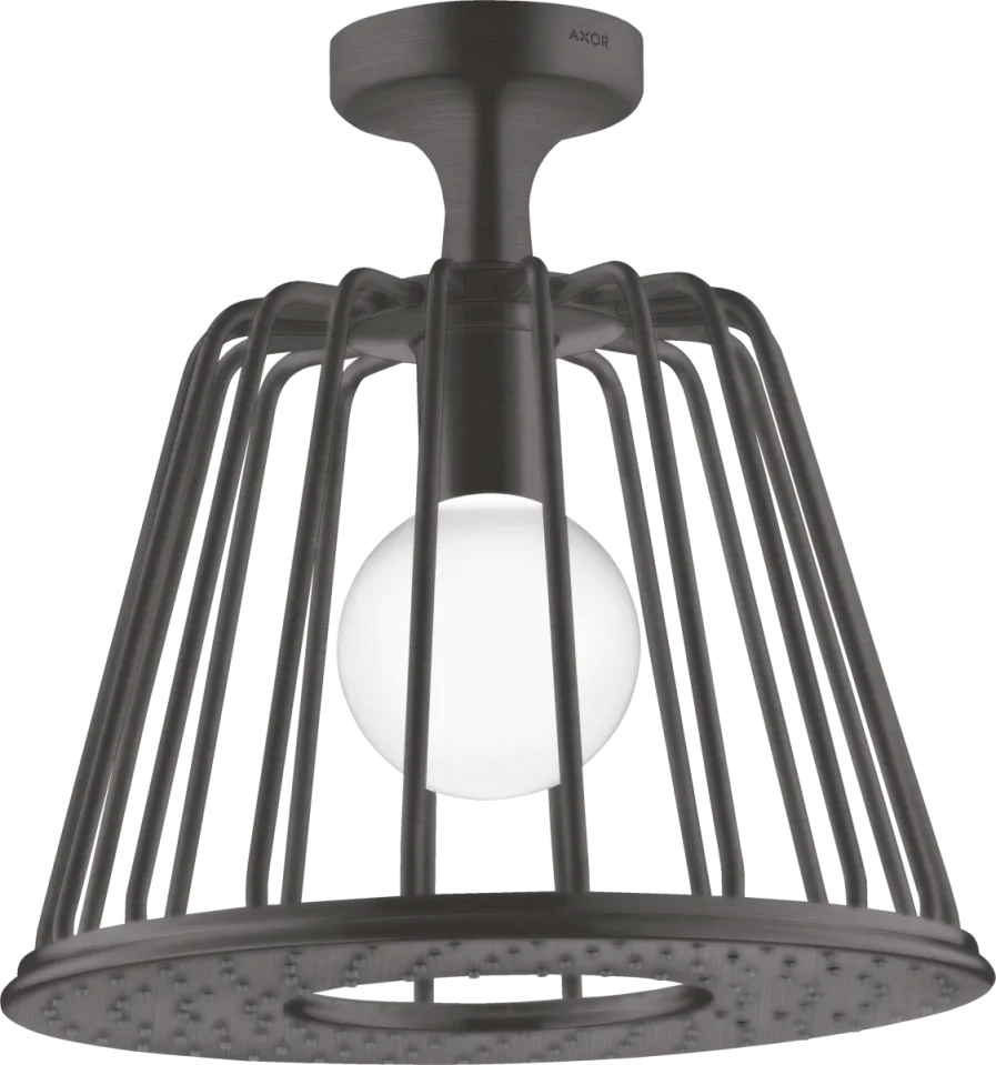 Axor Lampshower/nendo Overhead Showers 340 X 340 X 325mm Gunmetal/chrome - Brushed product image - Image 1