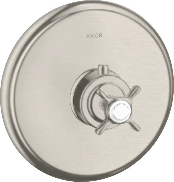 Axor Montreux Thermostatic Mixer For Concealed Installation With Cross Handle Stainless Steel