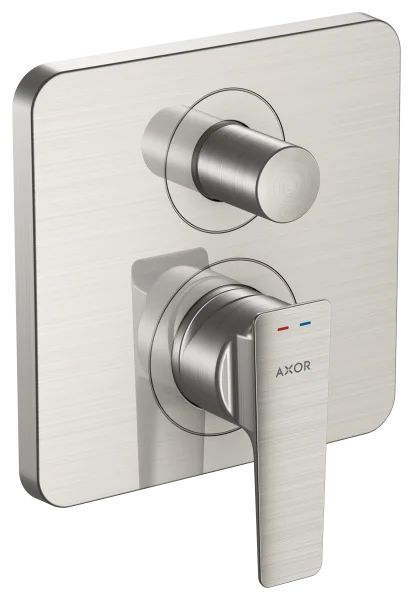 Axor Citterio E Single Lever Manual Bath Mixer For Concealed Installation With Integrated Backflow Prevention Stainless Steel