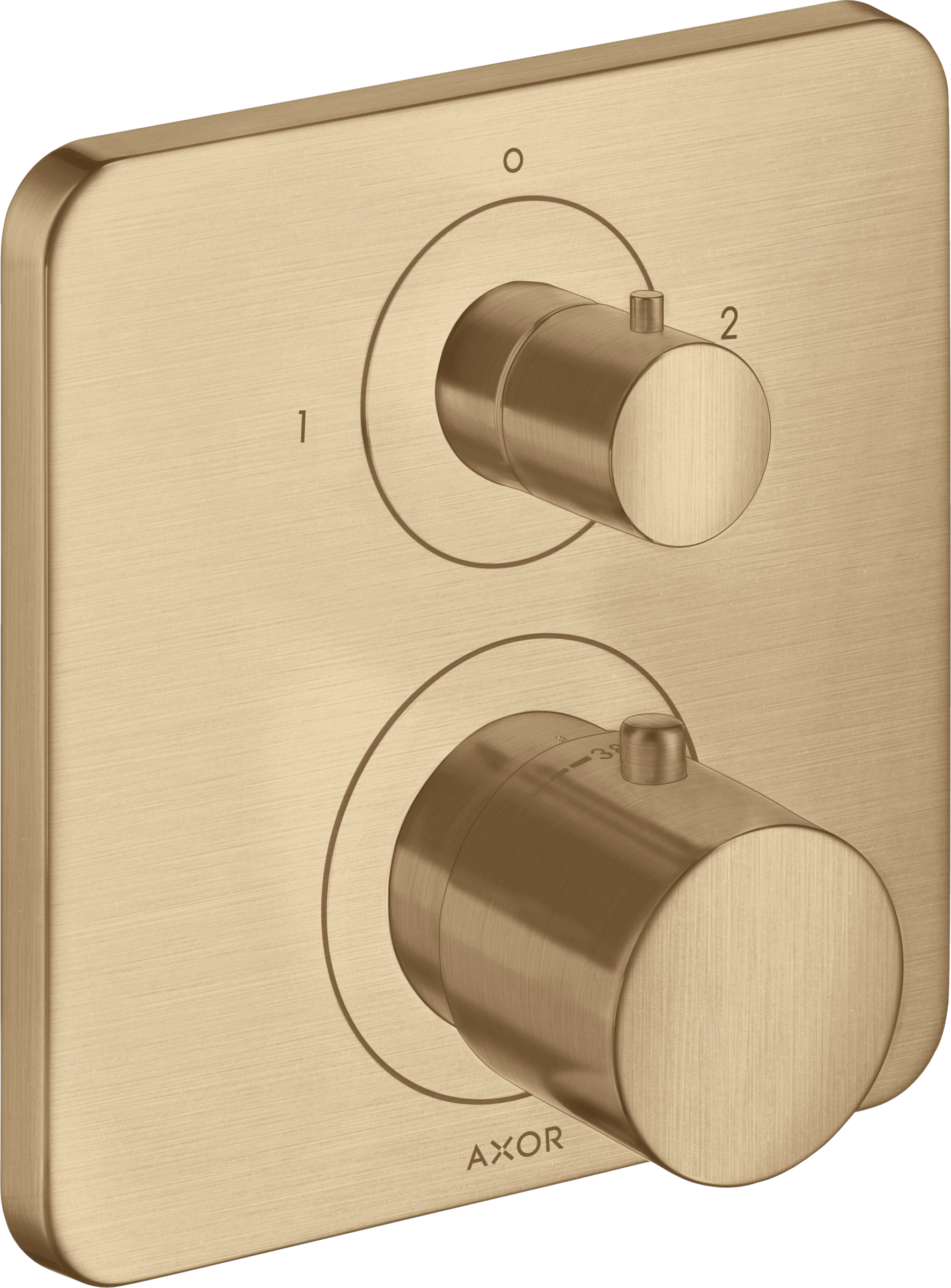 Axor Citterio M Thermostatic Mixer For Concealed Installation With Shut-off / Diverter Valve Brushed Bronze