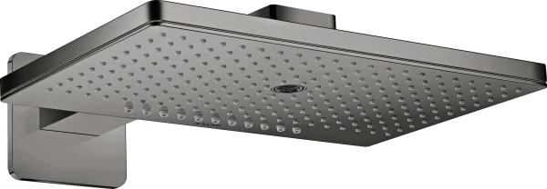 Axor Showersolutions Overhead Shower 460/300 3jet With Shower Arm And Softsquare Escutcheon Polished Black Chrome
