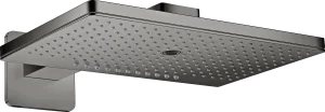 Axor Showersolutions Overhead Shower 460/300 3jet With Shower Arm And Softsquare Escutcheon Polished Black Chrome