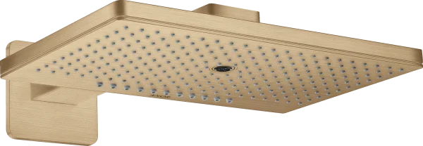 Axor Showersolutions Overhead Shower 460/300 3jet With Shower Arm And Softsquare Escutcheon Brushed Bronze