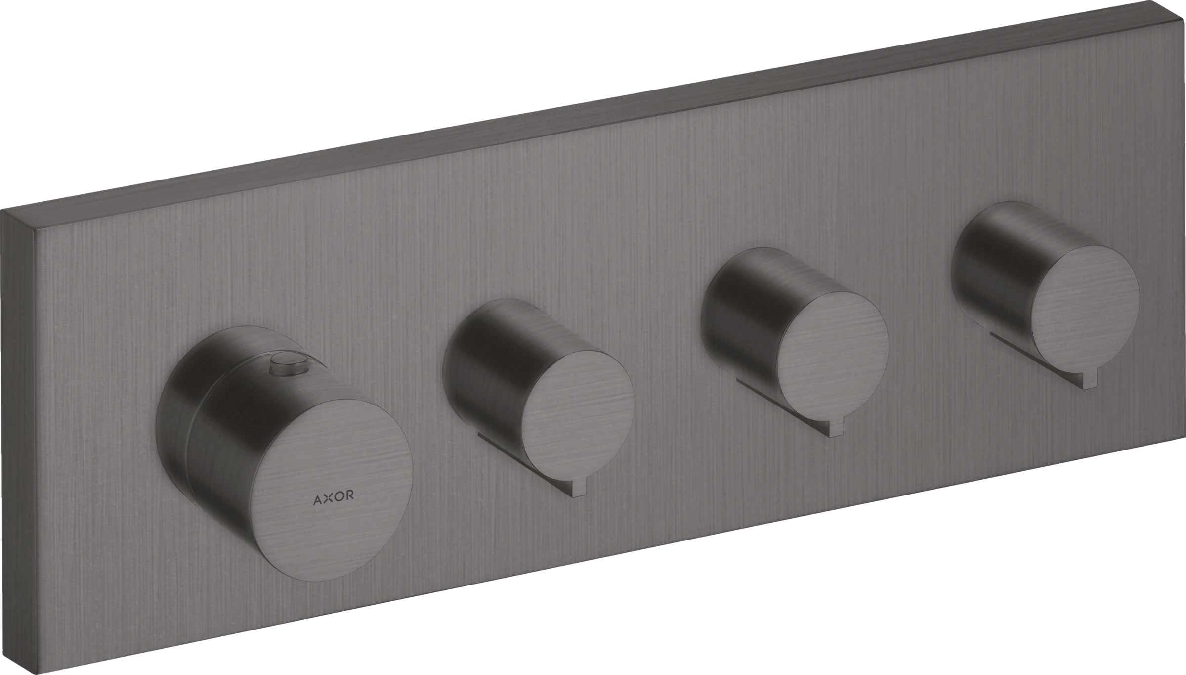 Axor Showersolutions Thermostatic Module 360/120 Square For Concealed Installation For 3 Outlets Brushed Black Chrome