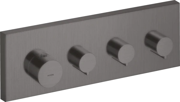 Axor Showersolutions Thermostatic Module 360/120 Square For Concealed Installation For 3 Outlets Brushed Black Chrome