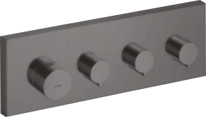 Axor Showersolutions Thermostatic Module 360/120 Square For Concealed Installation For 3 Outlets Brushed Black Chrome