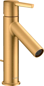 Axor Starck Single Lever Basin Mixer 100 Coolstart With Lever Handle And Pop-up Waste Gold Brushed