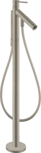 Axor Starck Single Lever Bath Mixer Floor-standing With Pin Handle Brushed Nickel