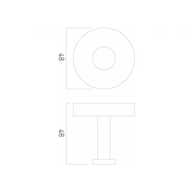 Vado Spa Robe Hook Wall Mounted Chrome technical drawing - Image 2