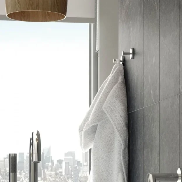 Vado Spa Robe Hook Wall Mounted Chrome detail view - Image 3