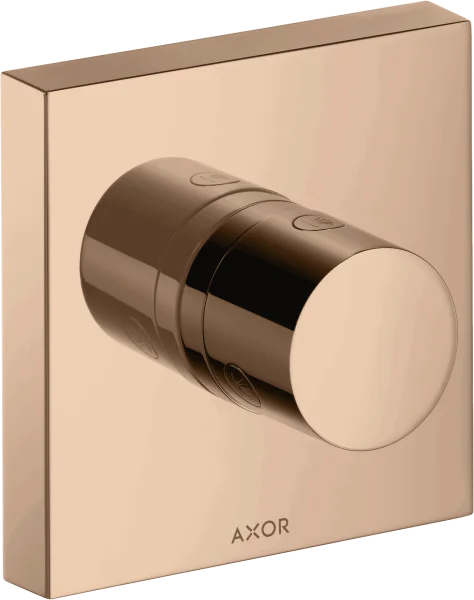 Axor Showersolutions Shut-off / Diverter Valve Trio / Quattro Shut-off / Diverter Valve 120 Mm X 120 Mm Square Polished Red Gold