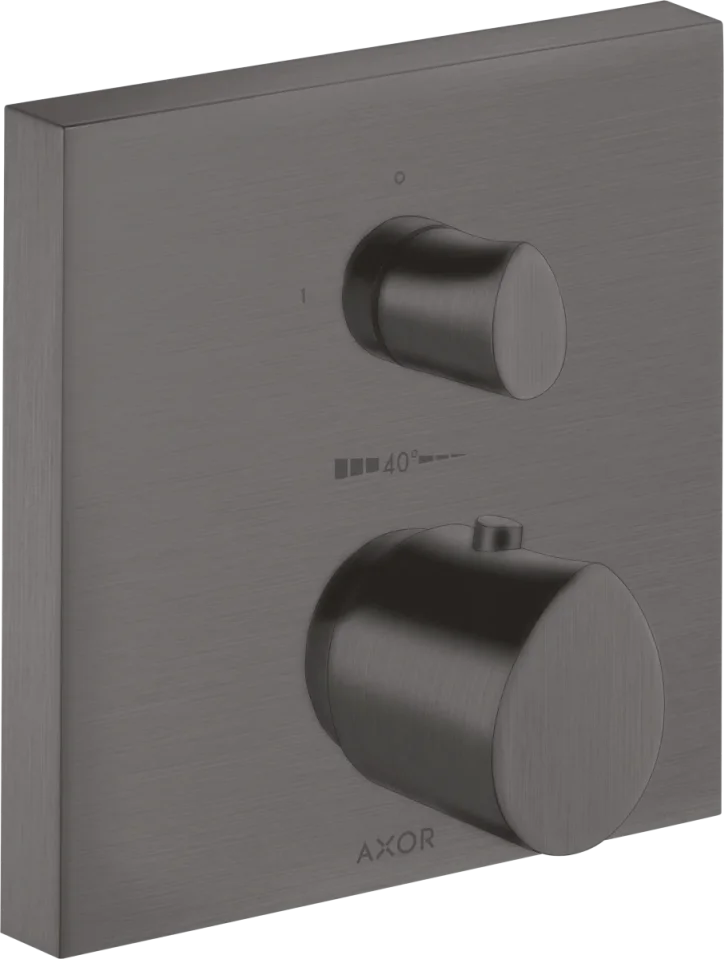 Axor Starck Organic Thermostatic Shower Mixer Concealed 220 X 187 X 135mm Gunmetal/chrome - Brushed product image - Image 1