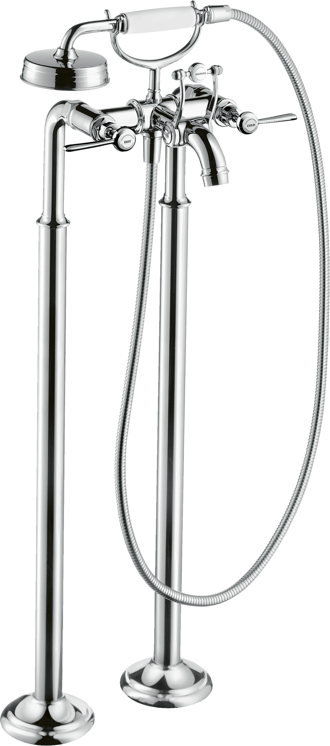 Axor Montreux 2-handle Manual Bath Mixer Floor-standing With Lever Handles Chrome