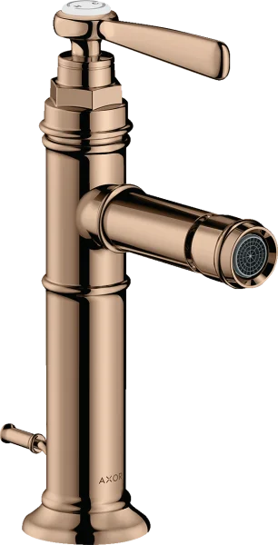 Axor Montreux Single Lever Bidet Mixer With Lever Handle And Pop-up Waste Polished Red Gold