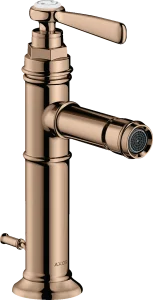 Axor Montreux Single Lever Bidet Mixer With Lever Handle And Pop-up Waste Polished Red Gold