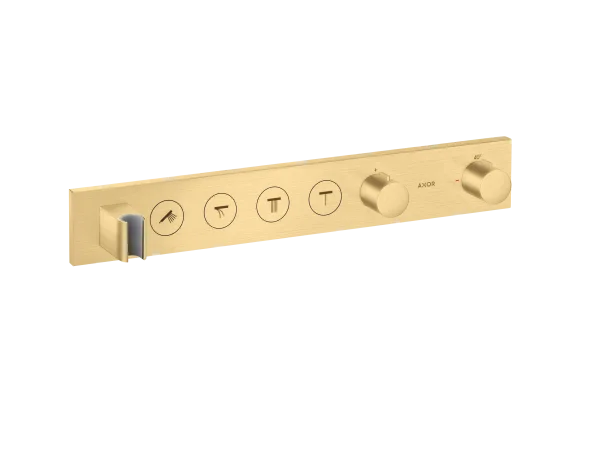 Axor Showersolutions Thermostatic Module Select 600/90 For Concealed Installation For 4 Outlets Gold Brushed
