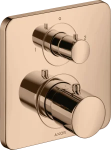 Axor Citterio M Thermostatic Mixer For Concealed Installation With Shut-off / Diverter Valve Polished Red Gold