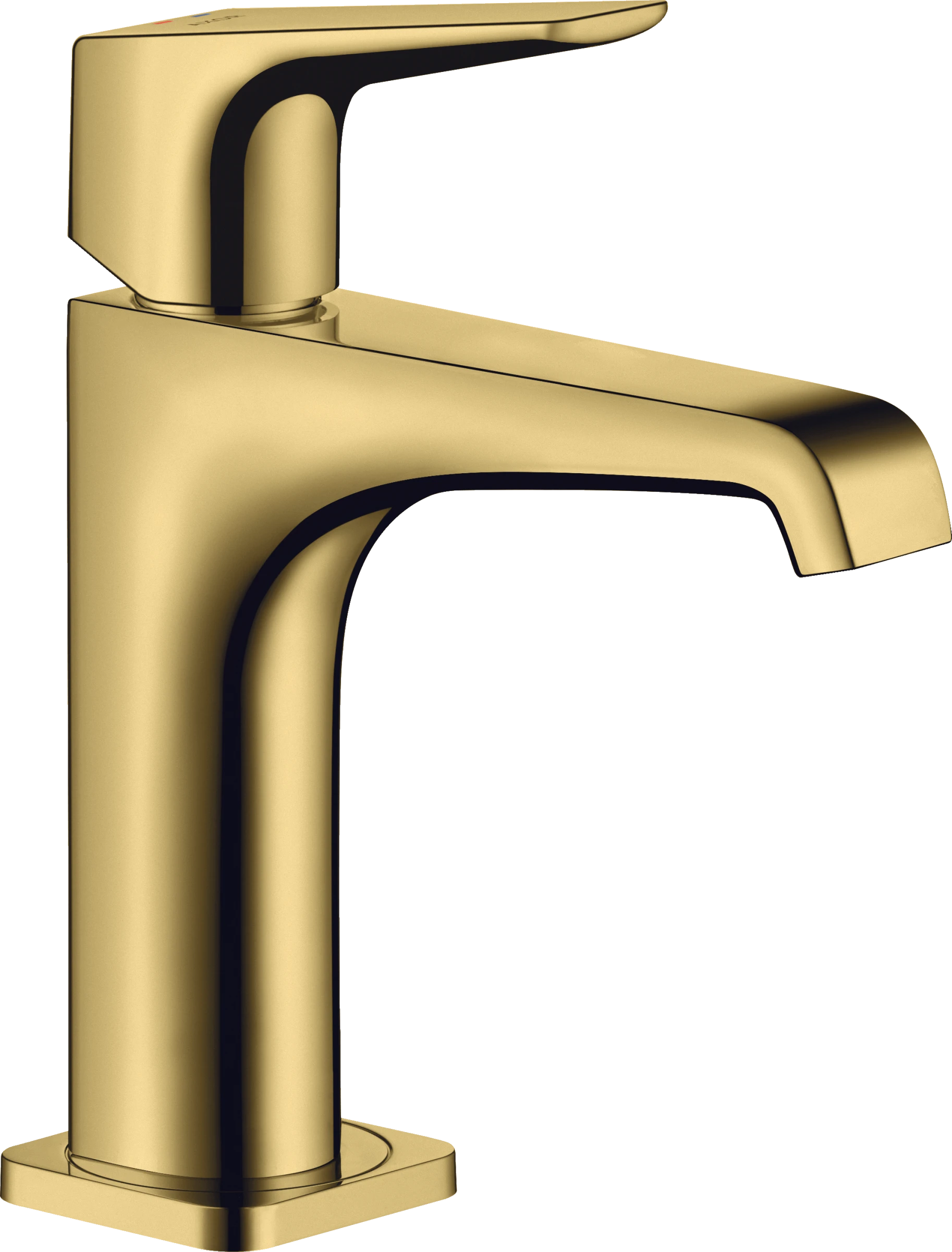 Axor Citterio E Single Lever Basin Mixer 130 With Lever Handle Without Waste Gold Polished