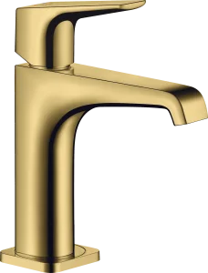 Axor Citterio E Single Lever Basin Mixer 130 With Lever Handle Without Waste Gold Polished