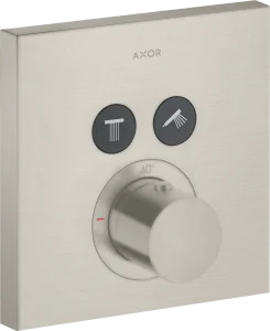 Axor Showersolutions Thermostatic Mixer Square For Concealed Installation For 2 Outlets Stainless Steel