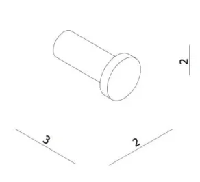 Crosswater Mpro Single Robe Hook Brushed Brass detail view - Image 5
