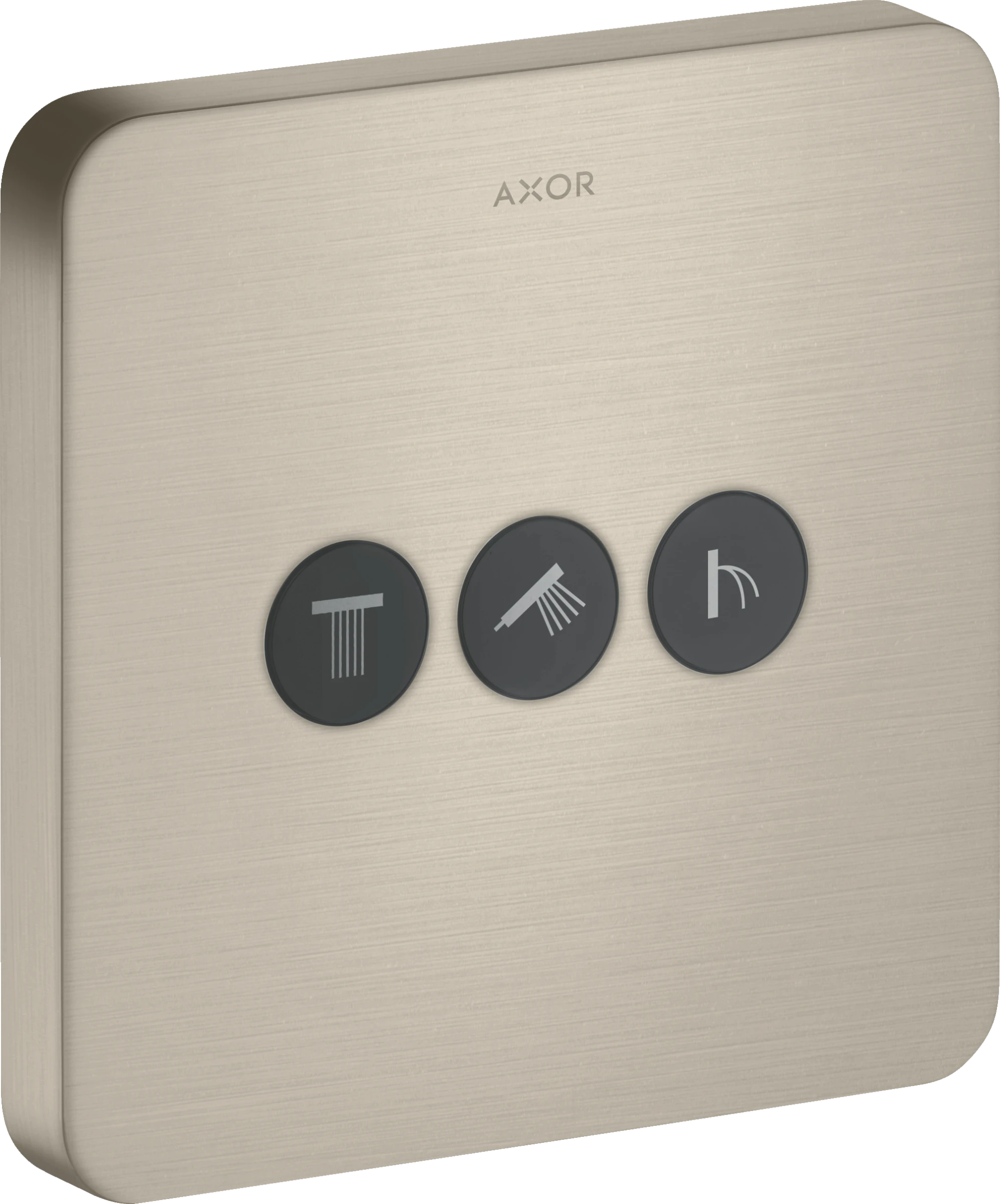Axor Showerselect Valve Softsquare For Concealed Installation For 3 Outlets Brushed Nickel