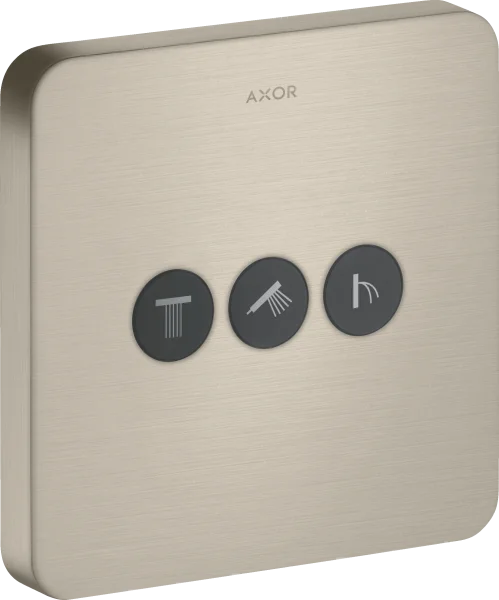 Axor Showerselect Valve Softsquare For Concealed Installation For 3 Outlets Brushed Nickel