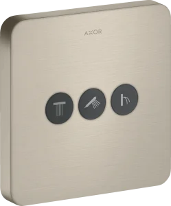 Axor Showerselect Valve Softsquare For Concealed Installation For 3 Outlets Brushed Nickel