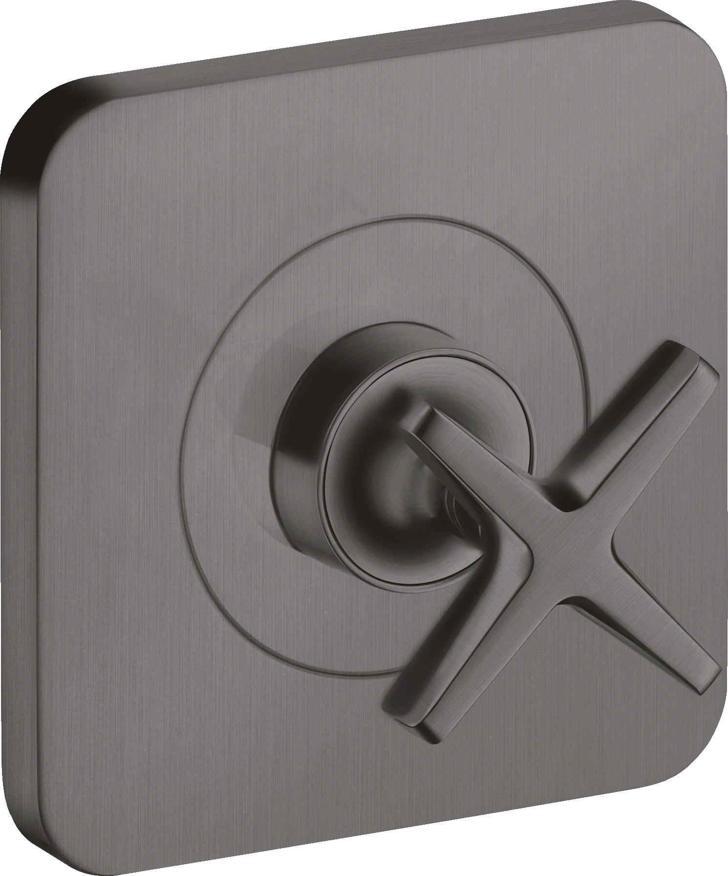 Axor Citterio E Shut-off Valve 12 Cm X 12 Cm Finish Set Brushed Black Chrome