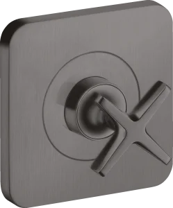 Axor Citterio E Shut-off Valve 12 Cm X 12 Cm Finish Set Brushed Black Chrome