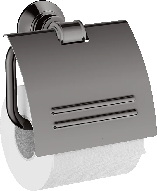 Axor Montreux Toilet Roll Holder With Cover Polished Black Chrome