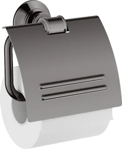 Axor Montreux Toilet Roll Holder With Cover Polished Black Chrome
