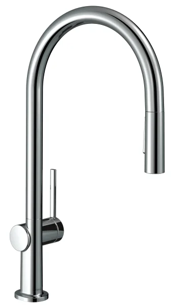 Hansgrohe Talis M54 Single Lever Kitchen Mixer 210 With Pull-out Spray, 2 Spray Modes Chrome