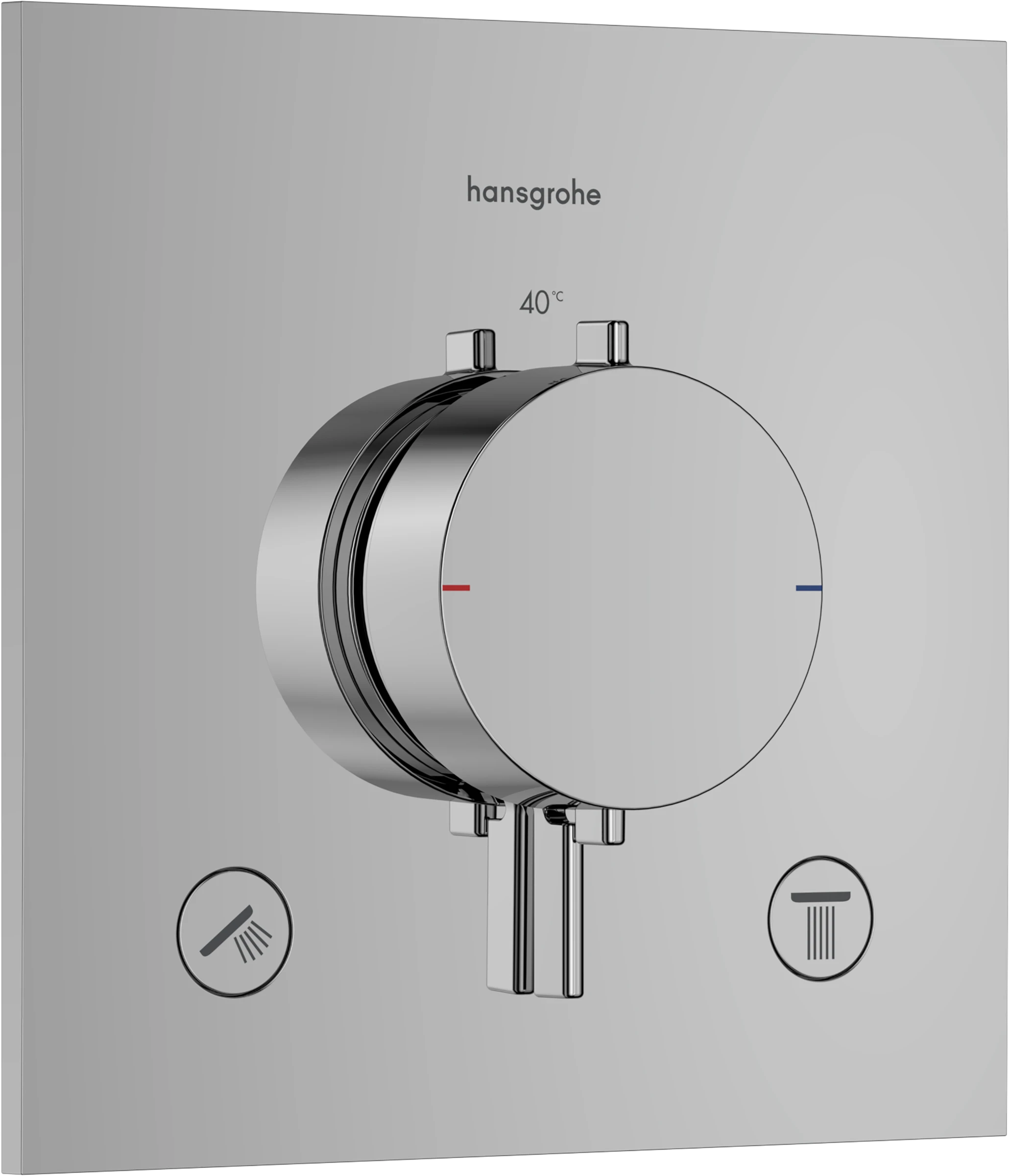 Hansgrohe Ecostat Comfort E Thermostatic Shower Mixer Concealed 262 X 233 X 168mm Chrome