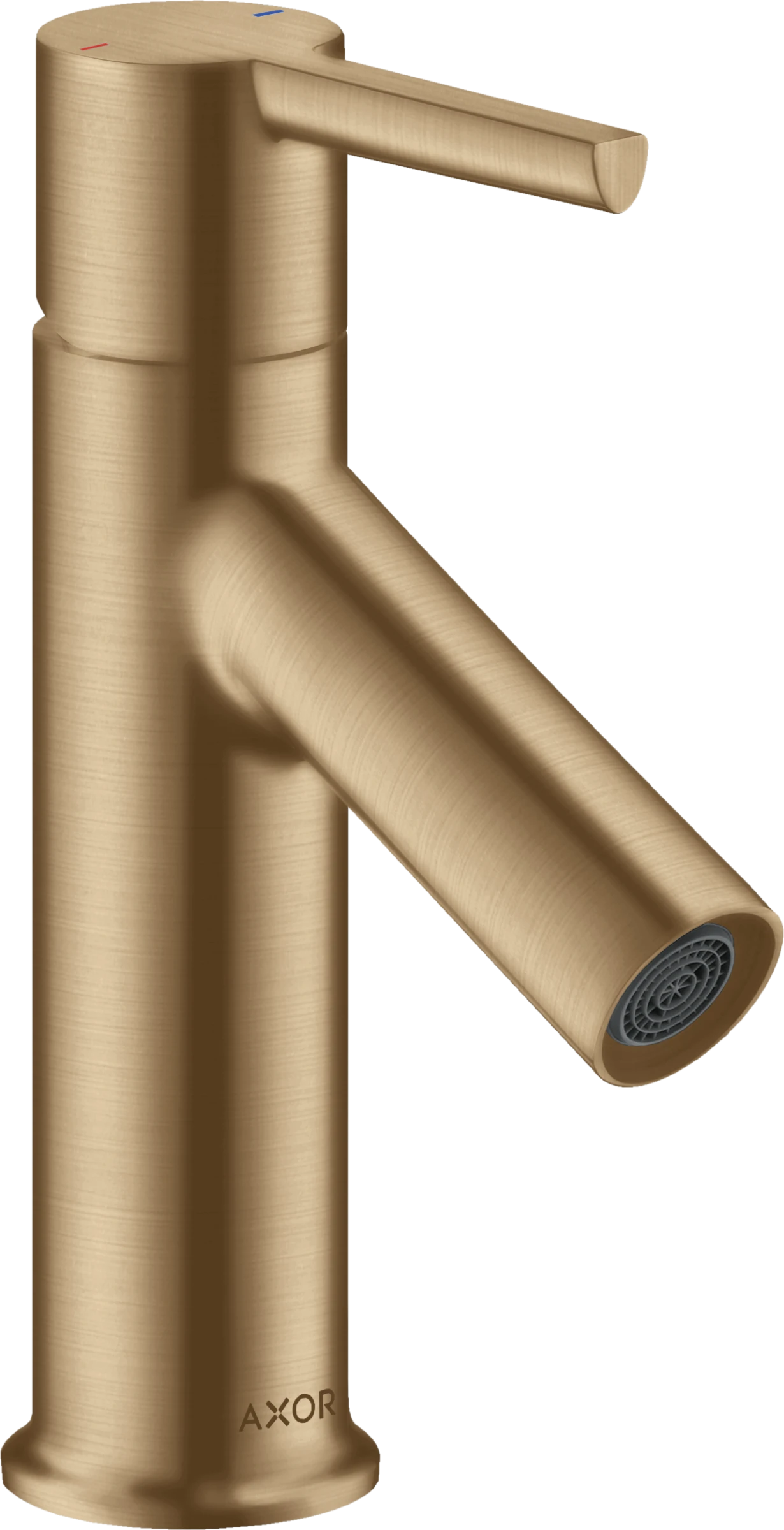 Axor Starck Single Lever Basin Mixer 80 With Pop-up Waste Brushed Bronze