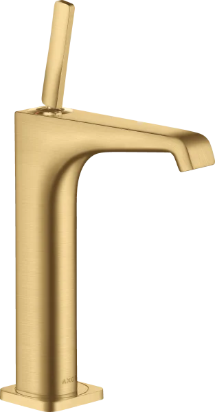 Axor Citterio E Single Lever Basin Mixer 190 With Pin Handle For Wash Bowls With Waste Gold Brushed