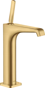 Axor Citterio E Single Lever Basin Mixer 190 With Pin Handle For Wash Bowls With Waste Gold Brushed