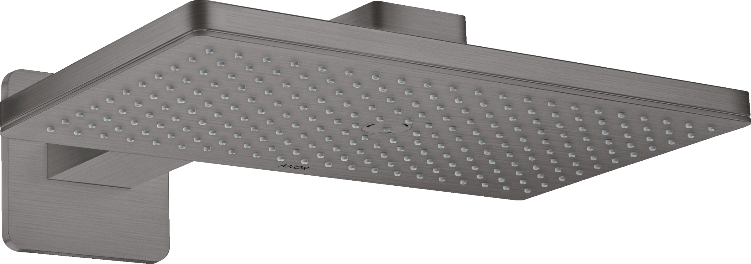 Axor Showersolutions Overhead Shower 460/300 1jet With Shower Arm And Softsquare Escutcheon Brushed Black Chrome