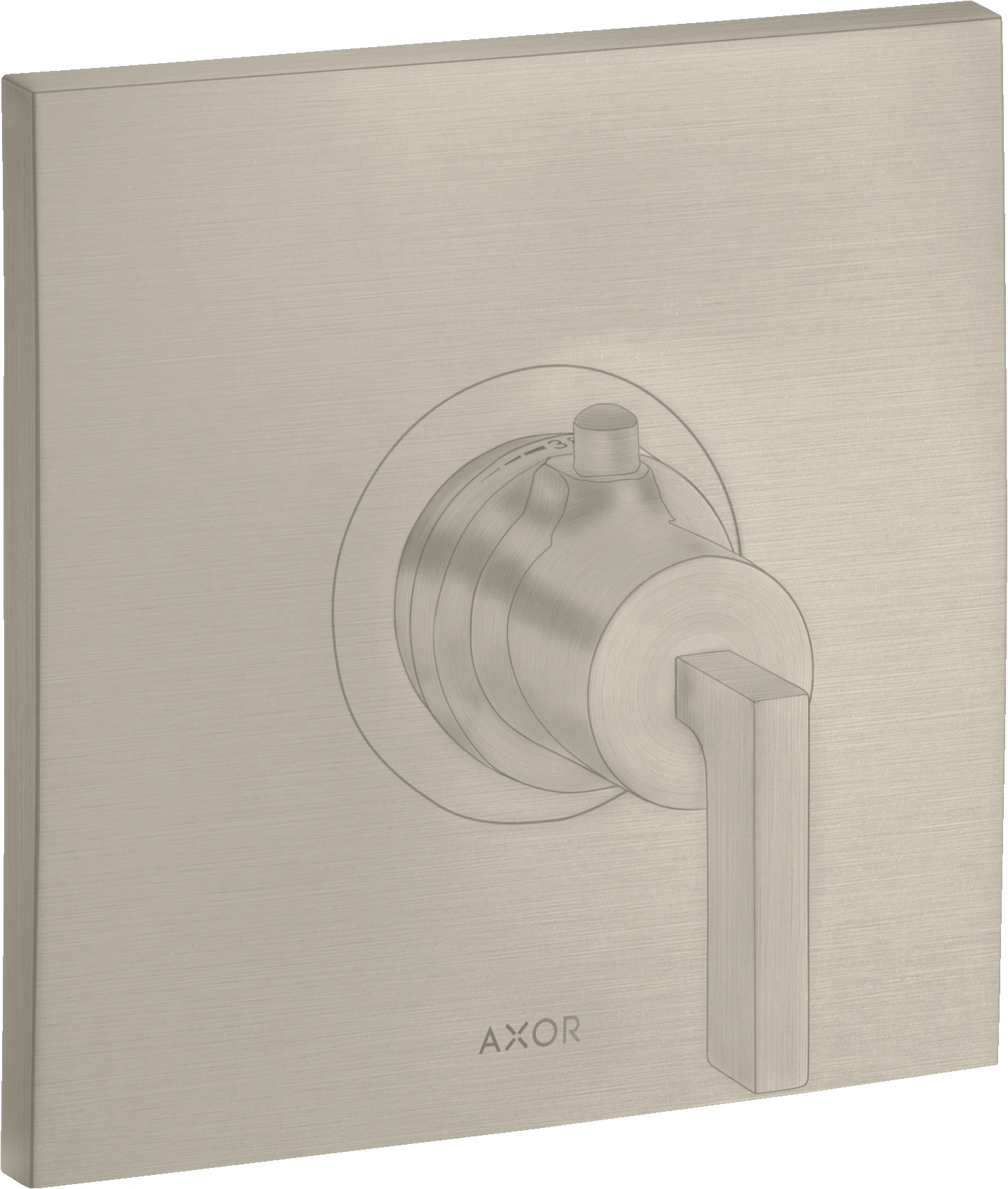 Axor Citterio Thermostatic Mixer Highflow For Concealed Installation With Lever Handle Brushed Nickel