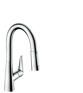 Hansgrohe Talis M51 Single Lever Kitchen Mixer 160 With Pull-out Spray And Sbox, 2 Spray Modes Chrome