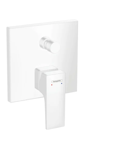 Hansgrohe Metropol Single Lever Manual Bath Mixer For Concealed Installation With Lever Handle And Integrated Backflow Prevention Matt White