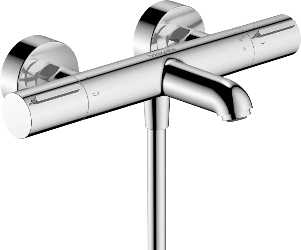 Hansgrohe Ecostat Element Thermostatic Bath Filler Mixer Exposed 366 X 226 X 103mm Chrome product image - Image 1