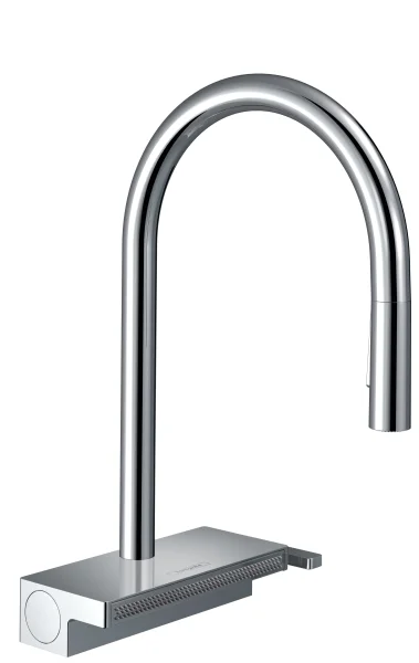 Hansgrohe Aquno Select M81 Single Lever Kitchen Mixer 170 With Pull-out Spray And Sbox, 3 Spray Modes Chrome